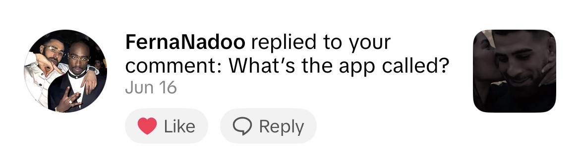 TikTok comment screenshot