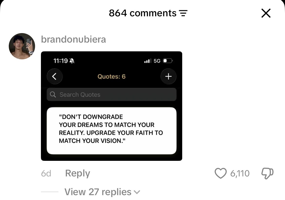 TikTok comment screenshot