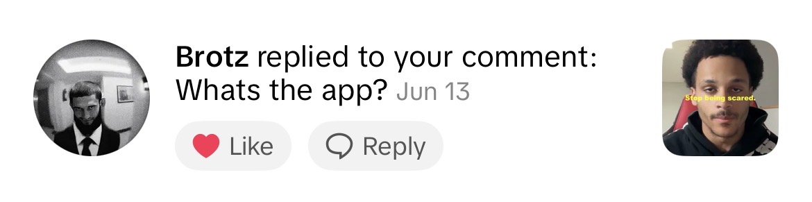 TikTok comment screenshot